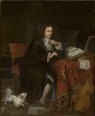 Man at the table, by Thomas van der Wilt, oil, 1706