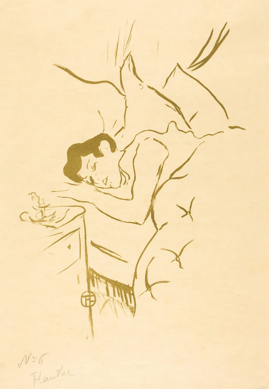 Your Mouth (Ta bouche), by Henri de Toulouse-Lautrec, ink, 1893