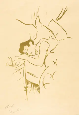 Your Mouth (Ta bouche), by Henri de Toulouse-Lautrec, ink, 1893