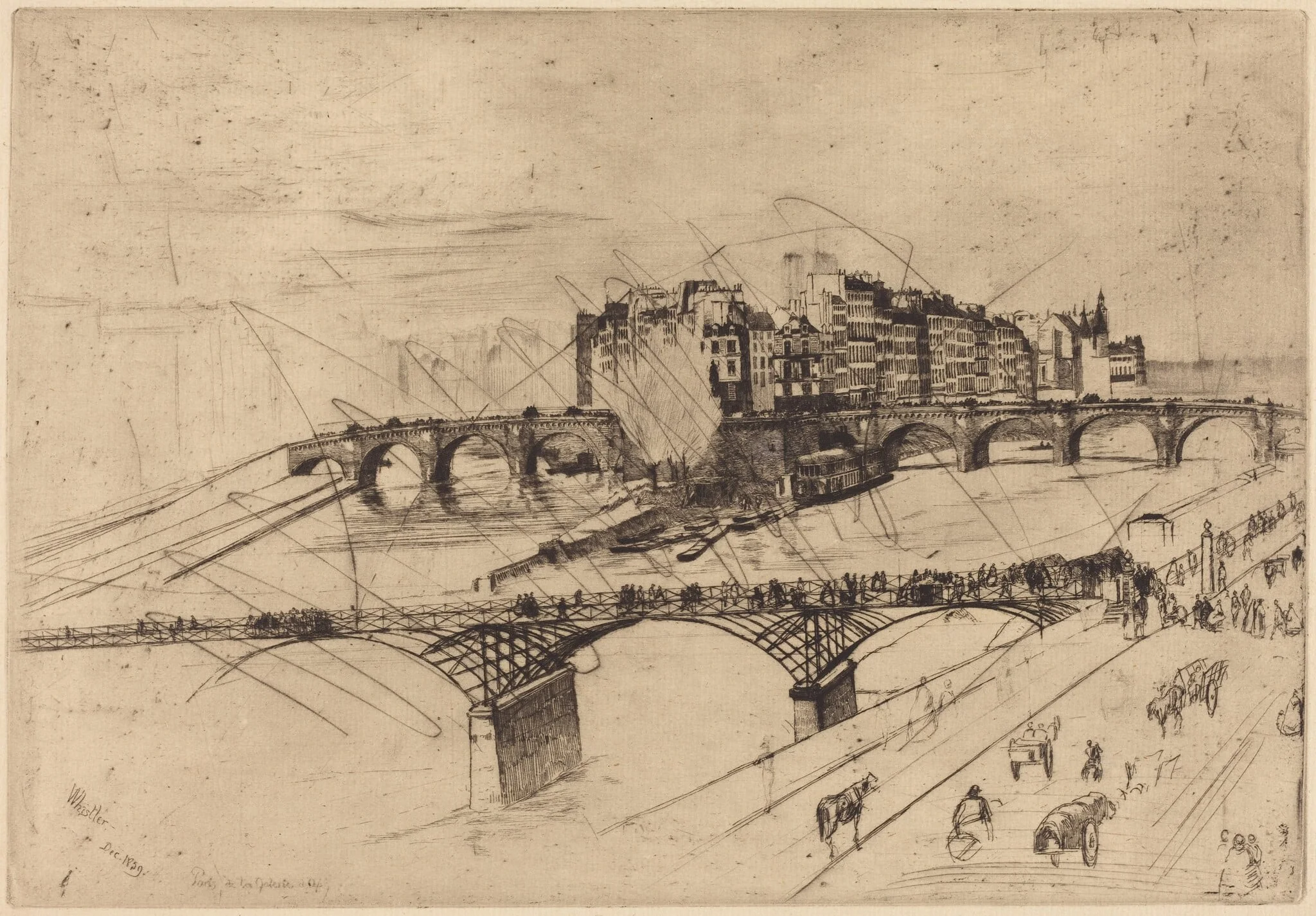 Isle de la Cité, Paris, detail