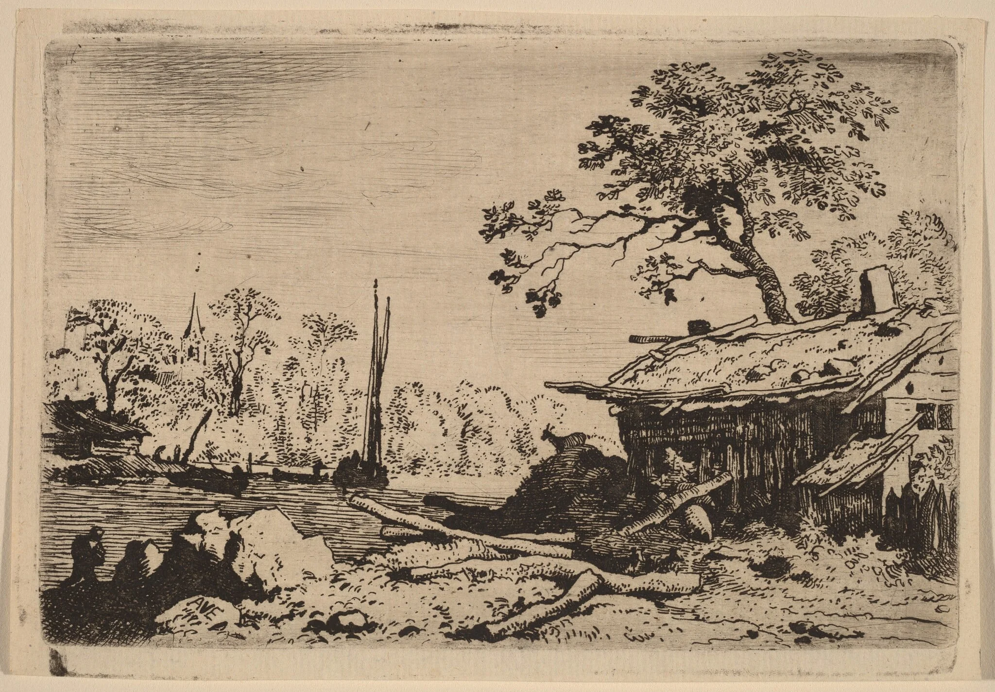 Ruinous Hut, detail