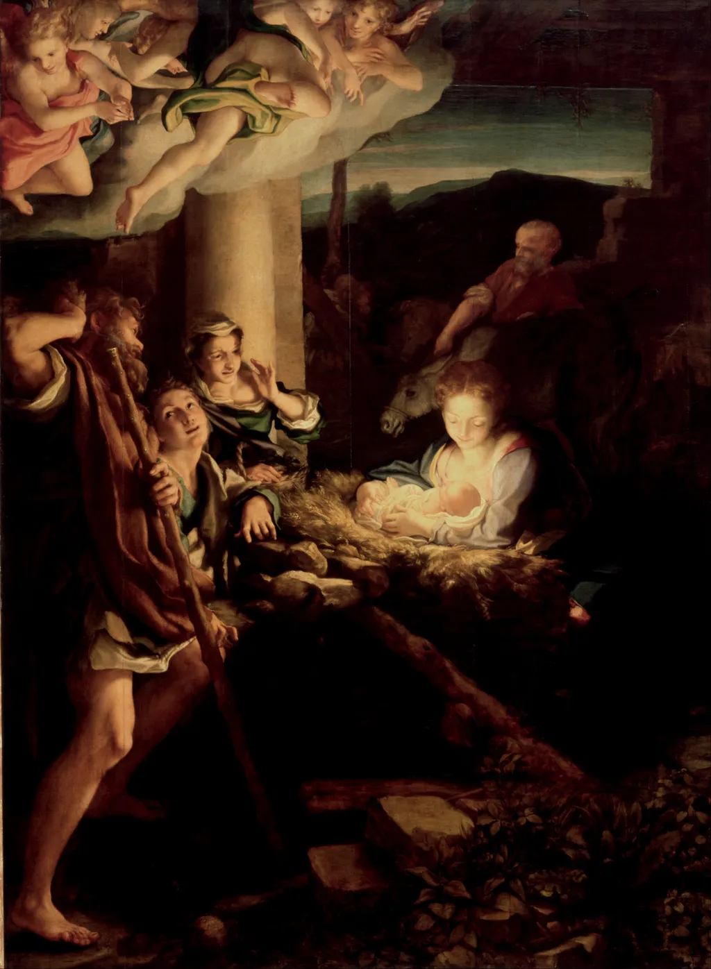 Nativity, by Correggio, oil, 1529