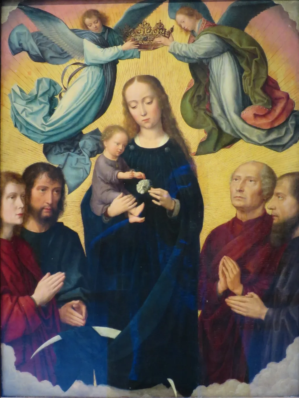 Coronation of the Virgin, Maria in Sole, by Gerard David, oil, 1520