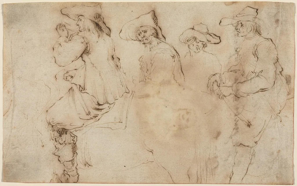 Four Horsemen, by Stefano Della Bella, ink, 1628