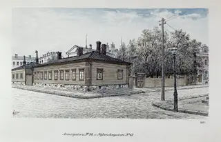 Annankatu 12 - Uudenmaankatu 17, Leschen talo, by Rudolf Åkerblom, 1897
