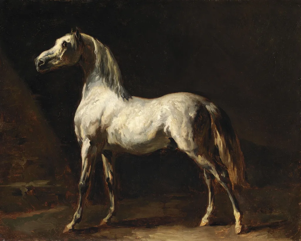 A Horse, by Théodore Géricault, oil, 1817