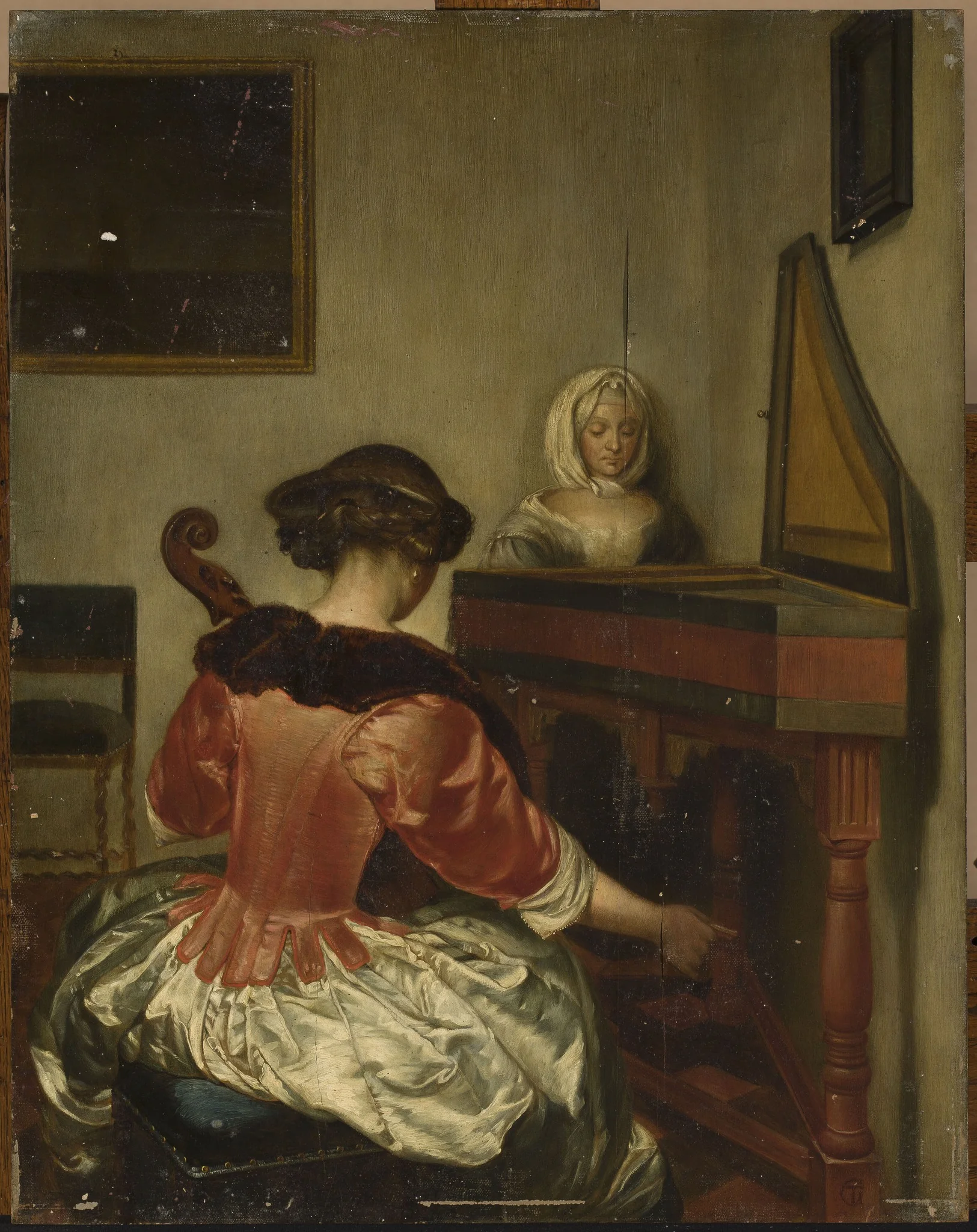 Concert for cello and harpsichord, detail