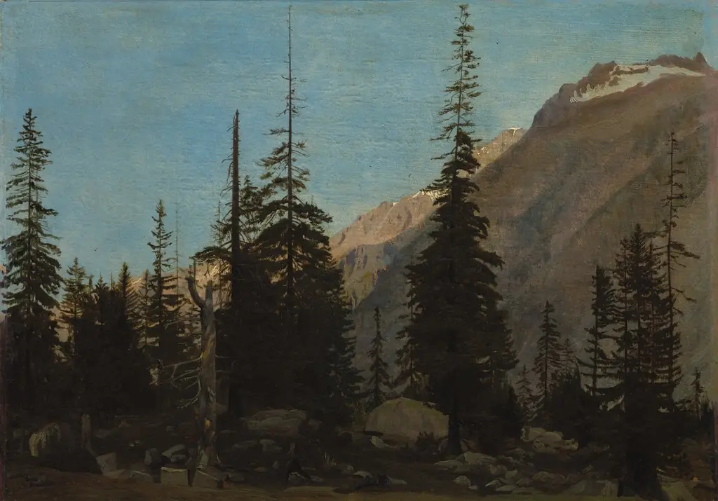 Alpine Landscape:  The Handegg, Switzerland, by Jean Léon Gérôme, unspecified, 1854