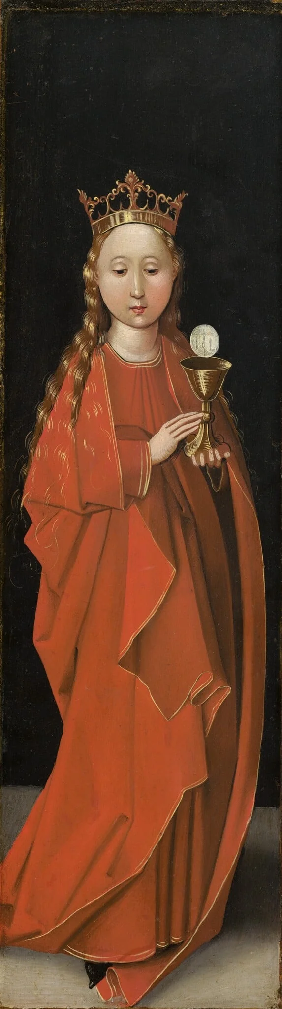 Saint Barbara [left wing exterior], detail