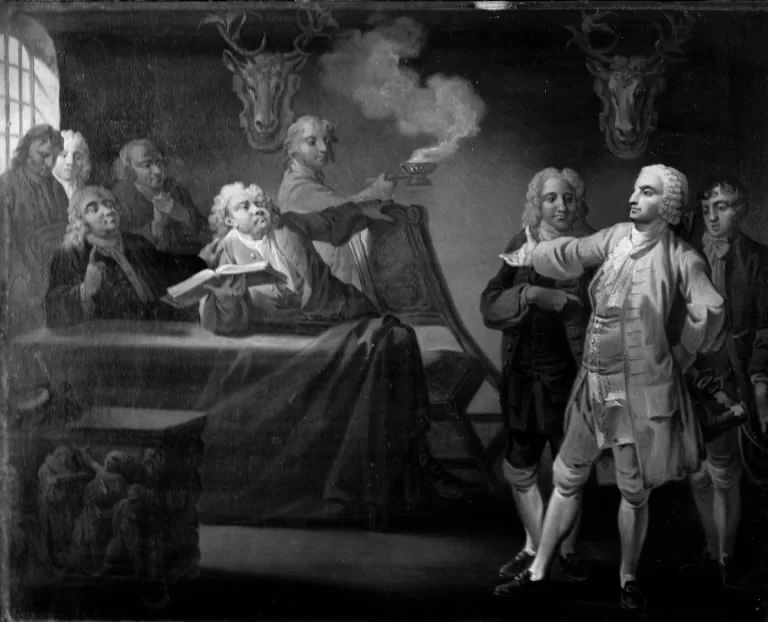 Hekserie eller blind Alarm, V. akt, 1. scene, detail