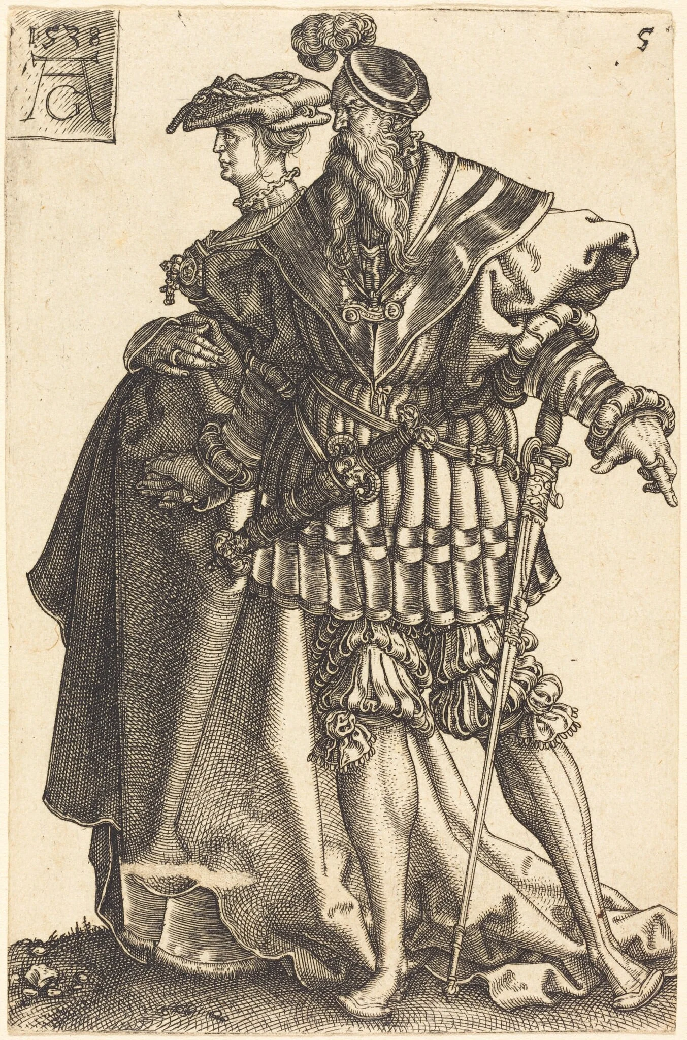 Large Wedding Dancers, detail