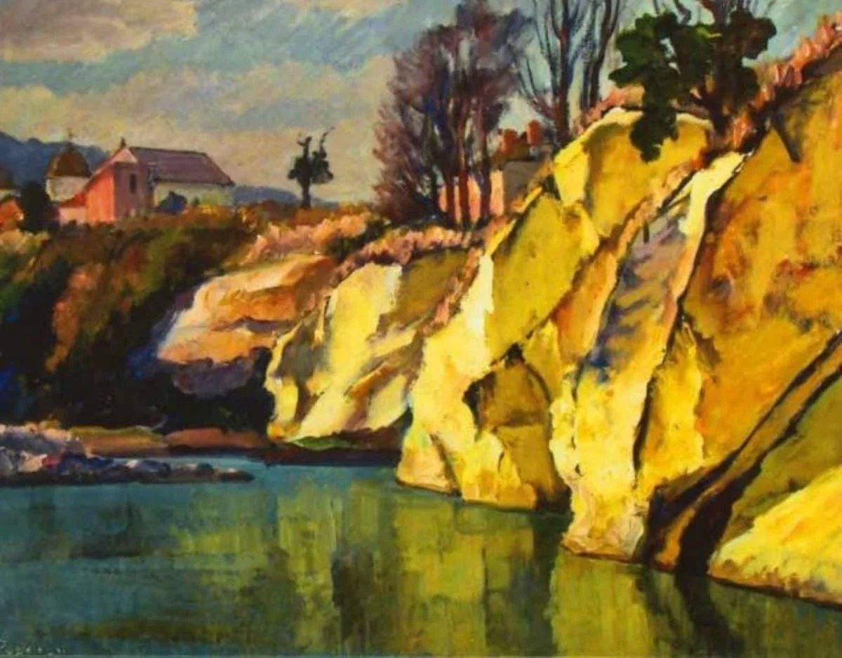 Peisaj de pe Valea Trotușului, detail