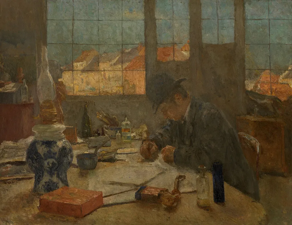 The Studio, by Evert Larock, oil, 1896