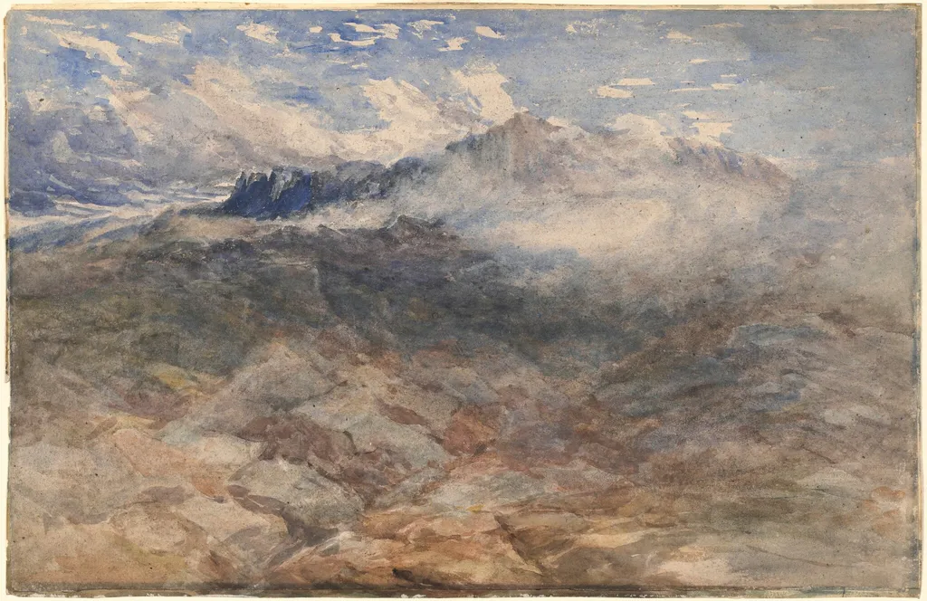 Mountain Heights, Cader Idris, by David Cox, watercolor, 1850