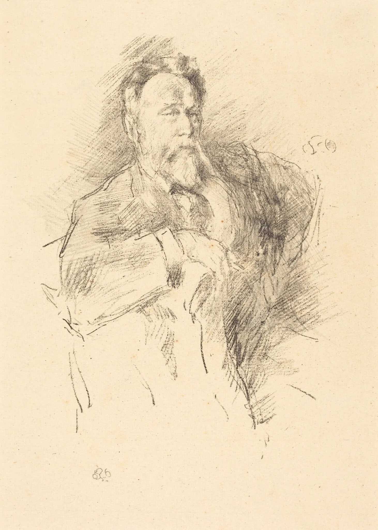 Sketch of William E. Henley, detail