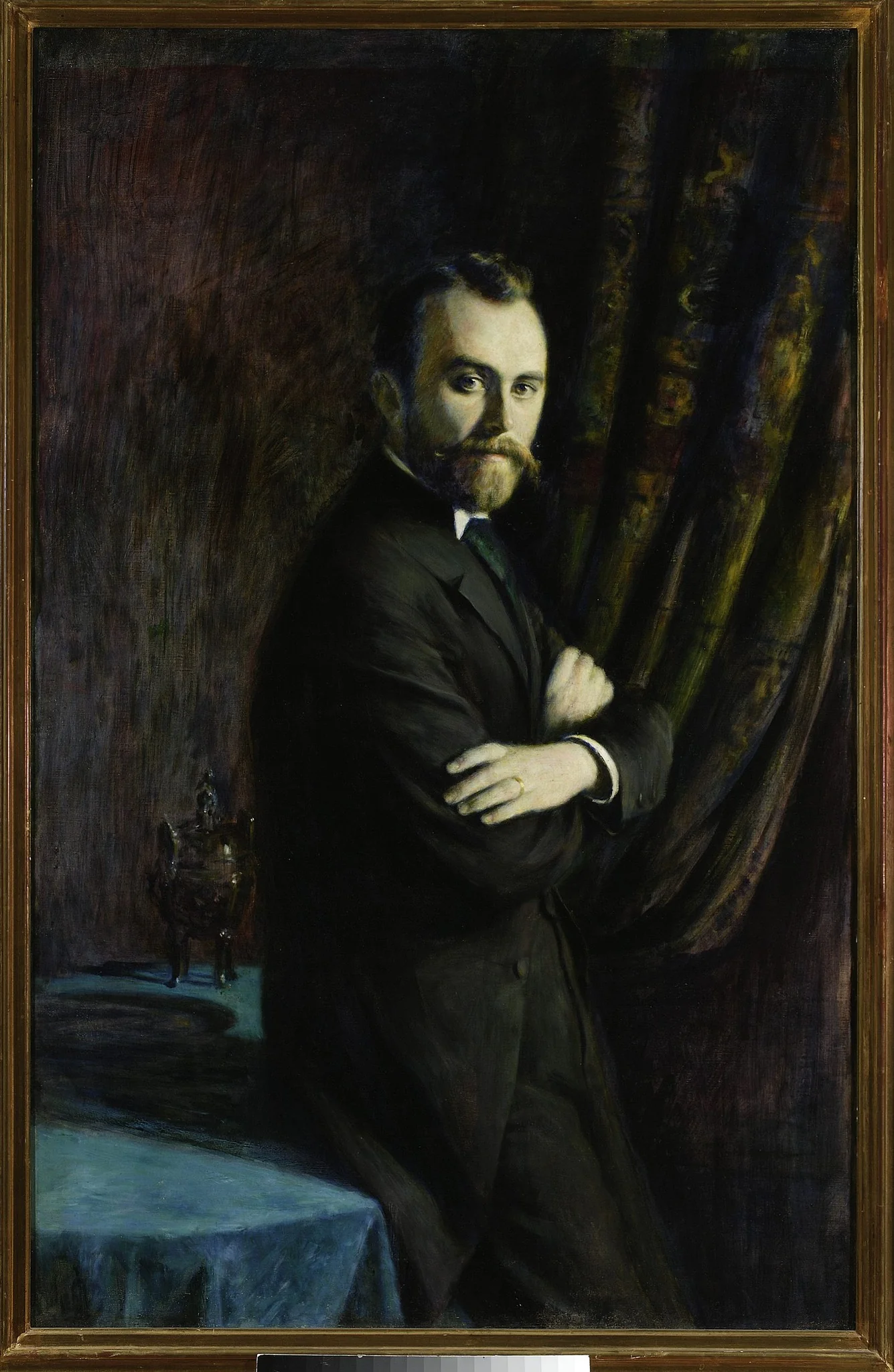 Portrait of Konrad Dynowski, detail