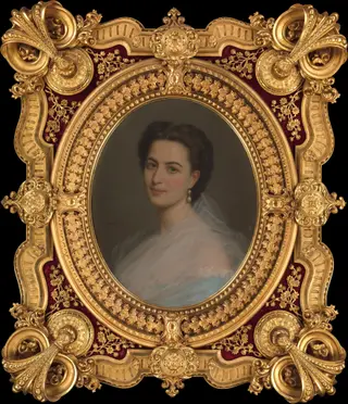 Portrait of a Woman (Marianna Panciatichi, marchesa Paolucci delle Roncole, 1835–1919, or her sister-in-law, Beatrice Ferrari-Corbelli di Reggio, contessa di Lucciano), by Michele Gordigiani, oil, 1864