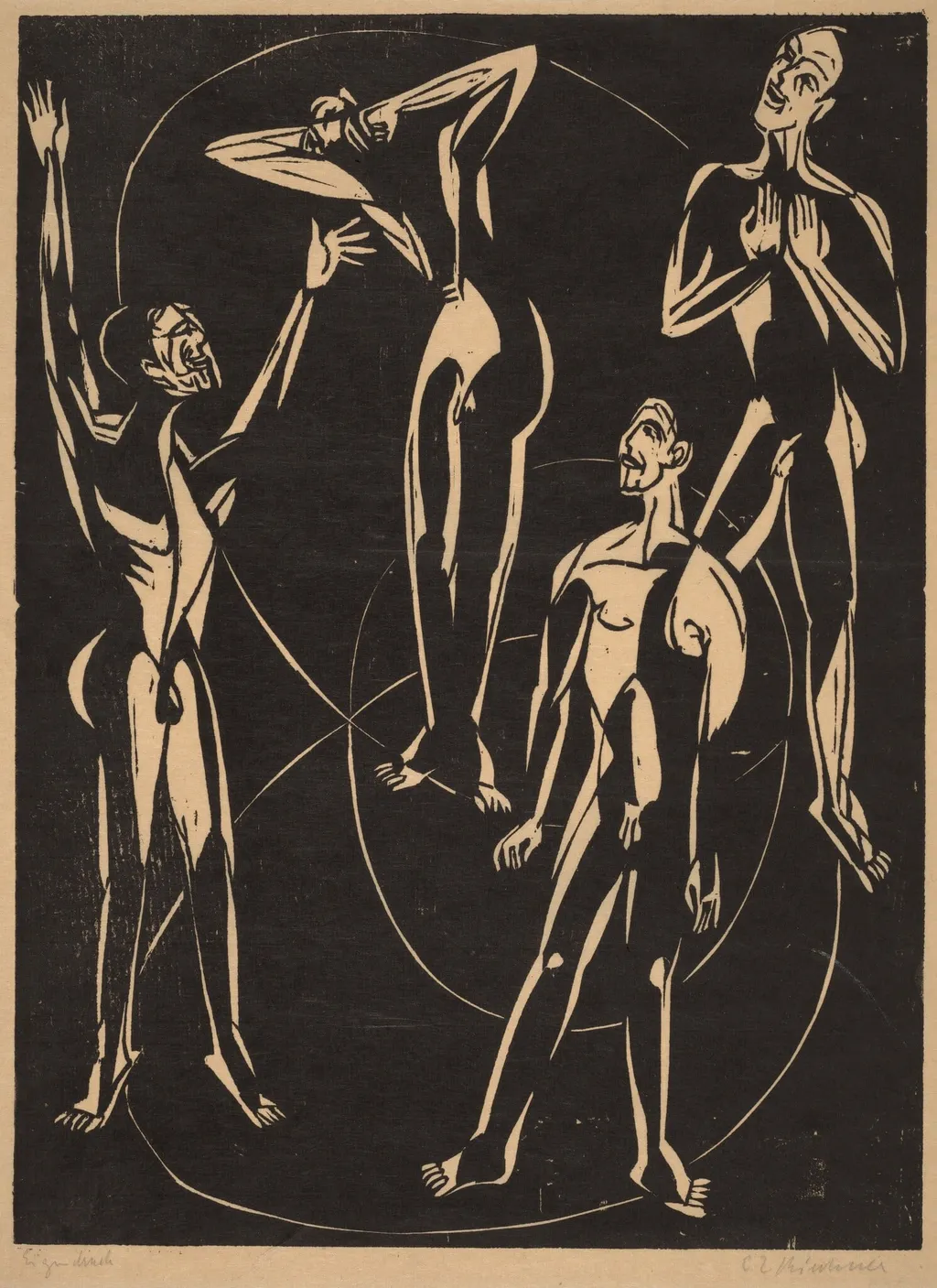 Feelings, by Ernst Ludwig Kirchner, ink, 1937