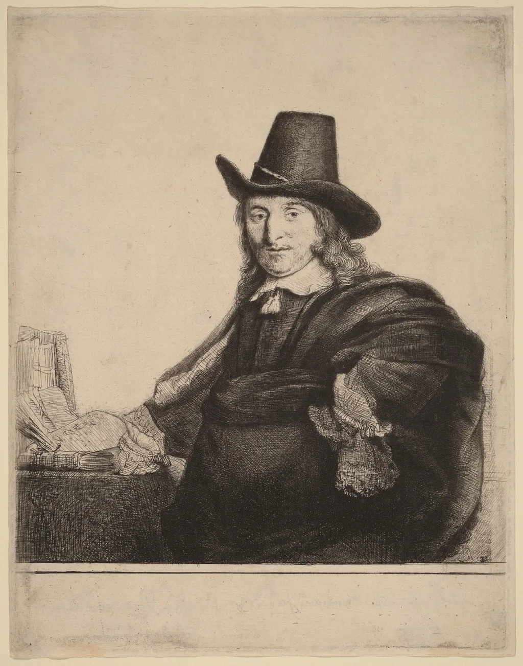 Jan Asselijn, by Rembrandt van Rijn, ink, 1647