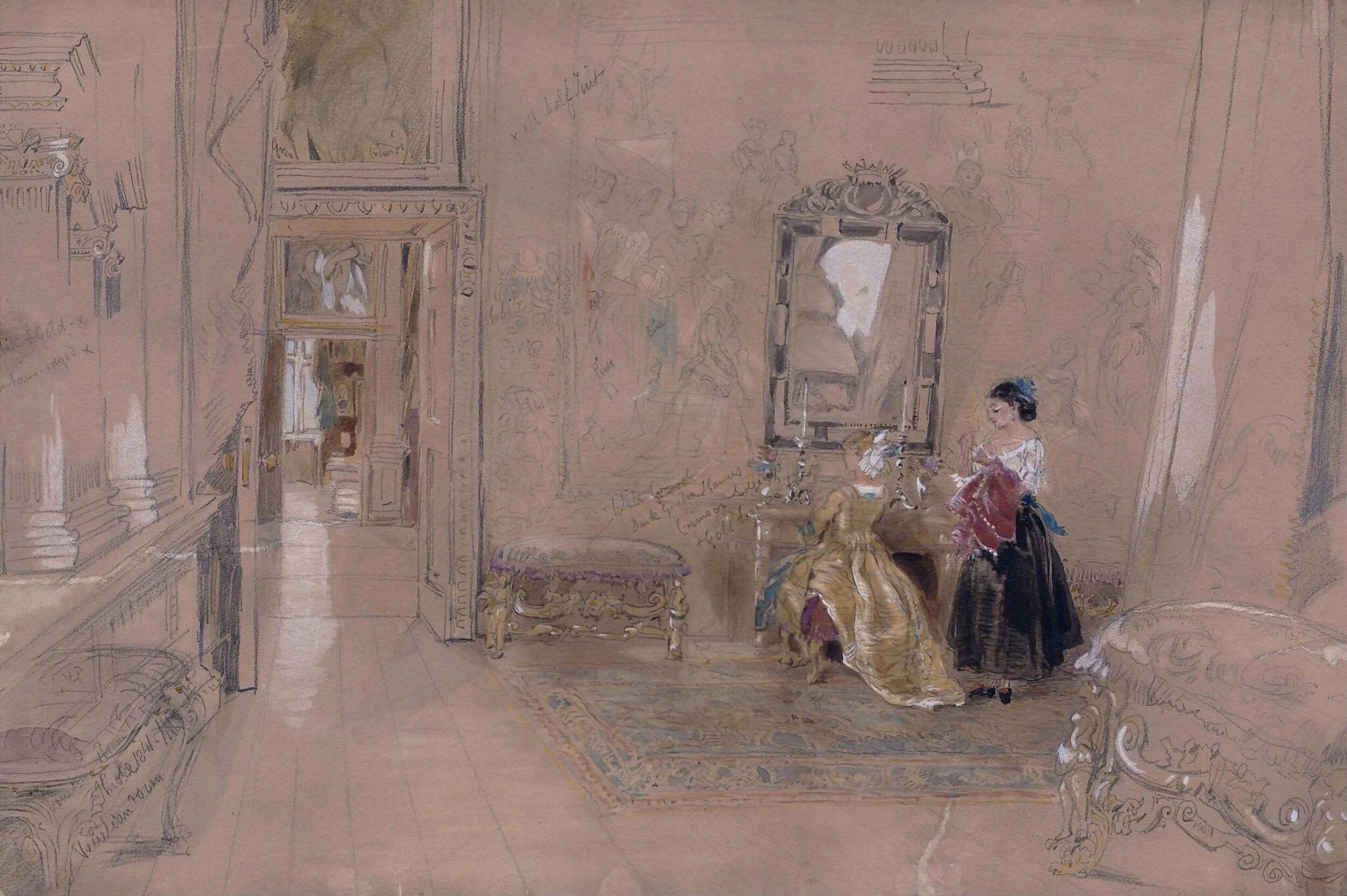 The Venetian Ambassador's Room at Knole, Kent, detail