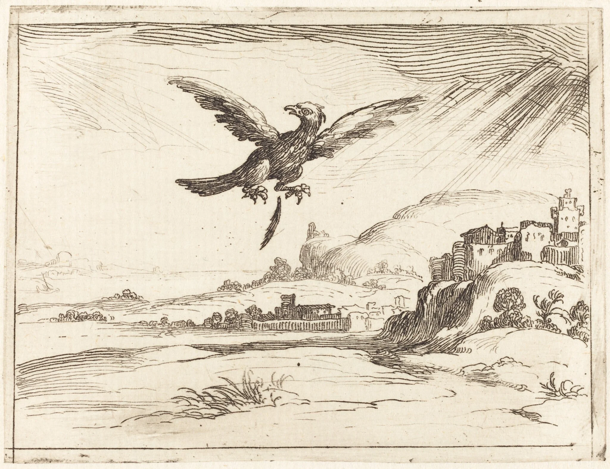 Eagle Losing an Old Feather, detail