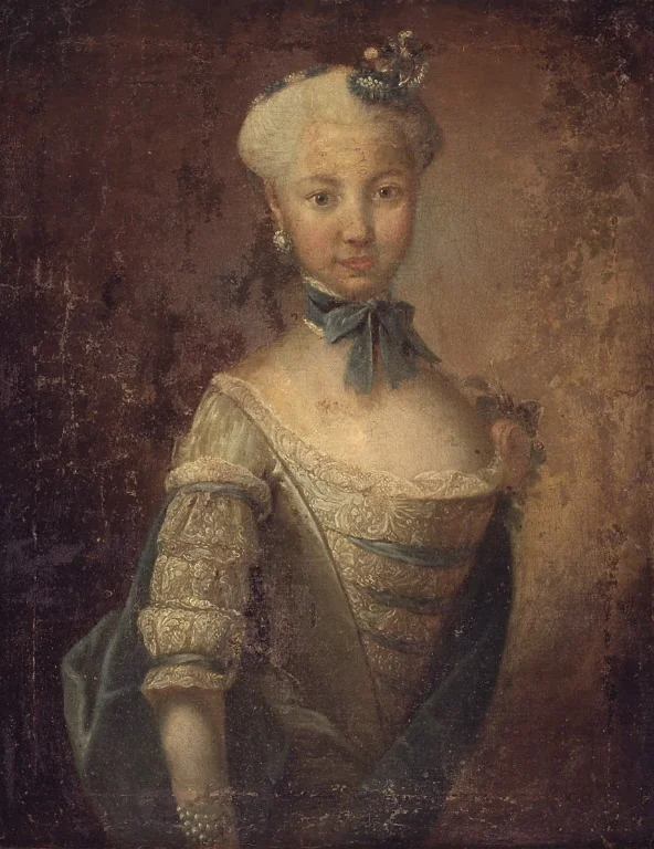 Portræt af en lille pige, detail