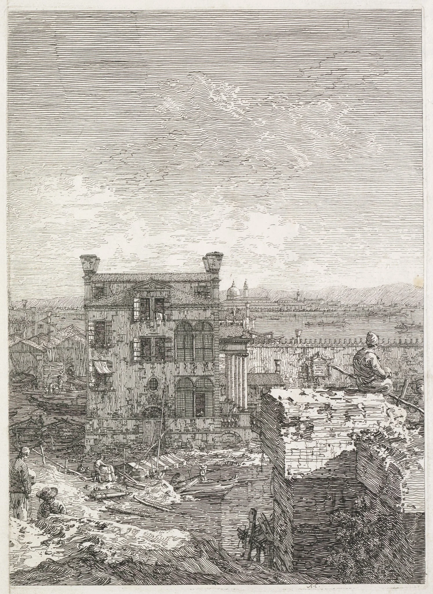 Views: A House Surrounded by Six Columns, detail