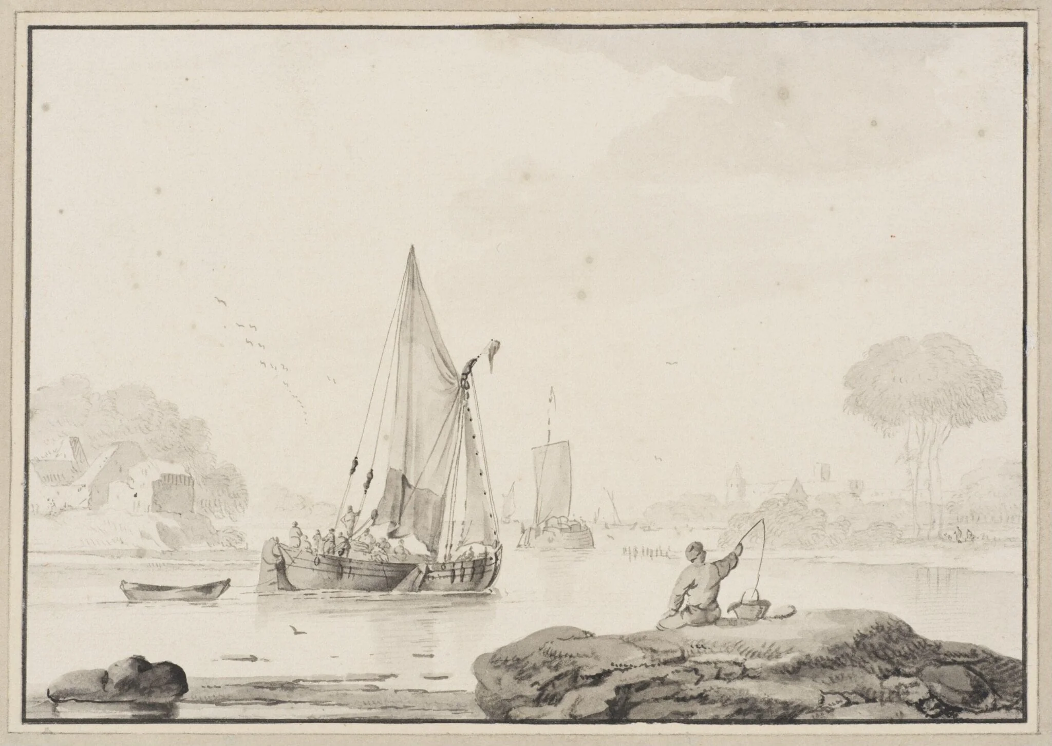 Dutch River Barges, detail