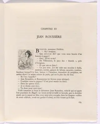 Frédéric Mistral: Mémoires et Recits by Frédéric Mistral: woman (page 175), by Auguste Brouet, 1937