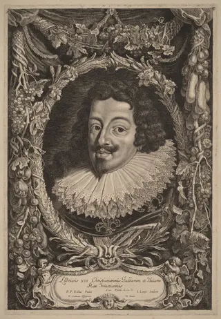 Louis XIII, King of France, by Jacob Louis, ink, 1615