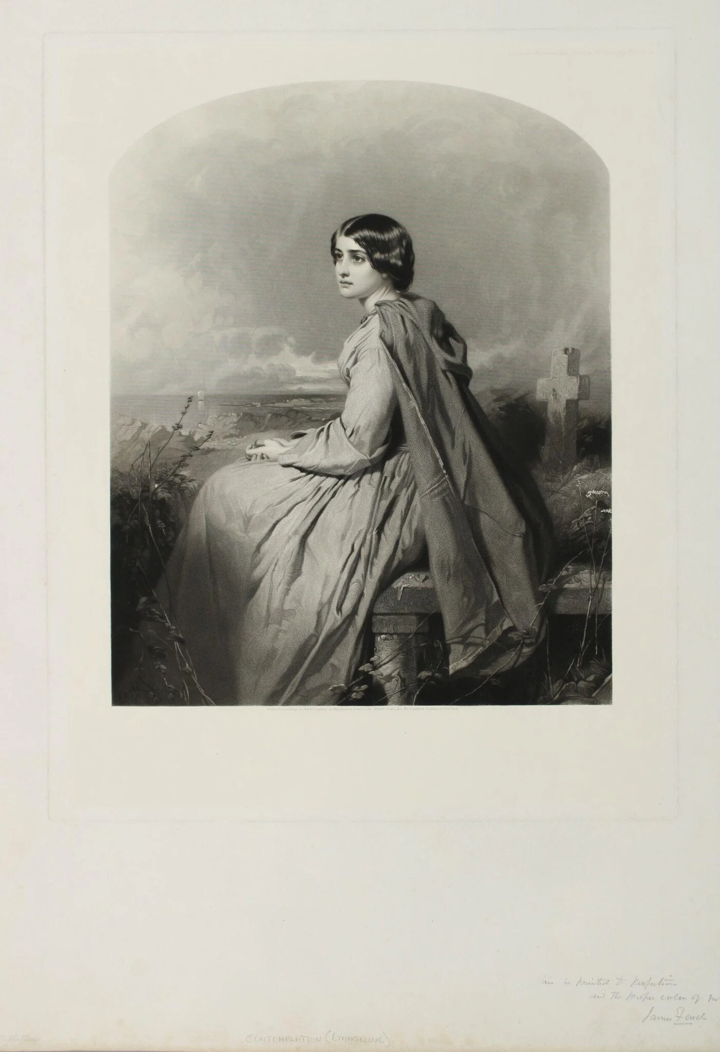 Contemplation (Evangeline), detail