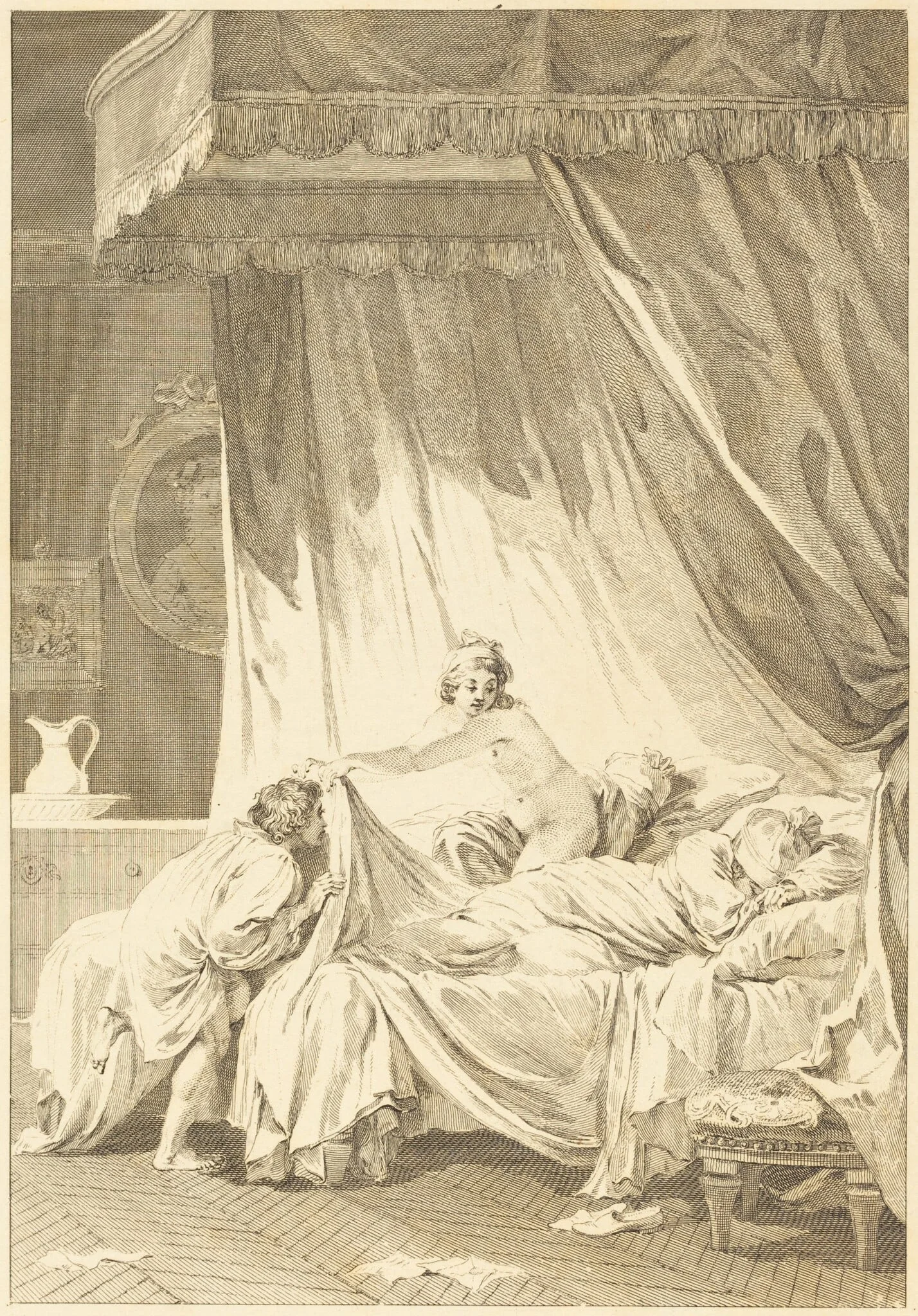 Joconde: Le lit, detail