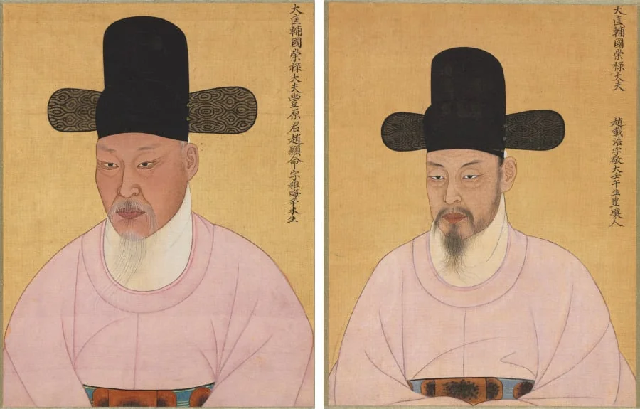 Portraits of Cho Hyun-myeong and Cho Jae-ho, detail