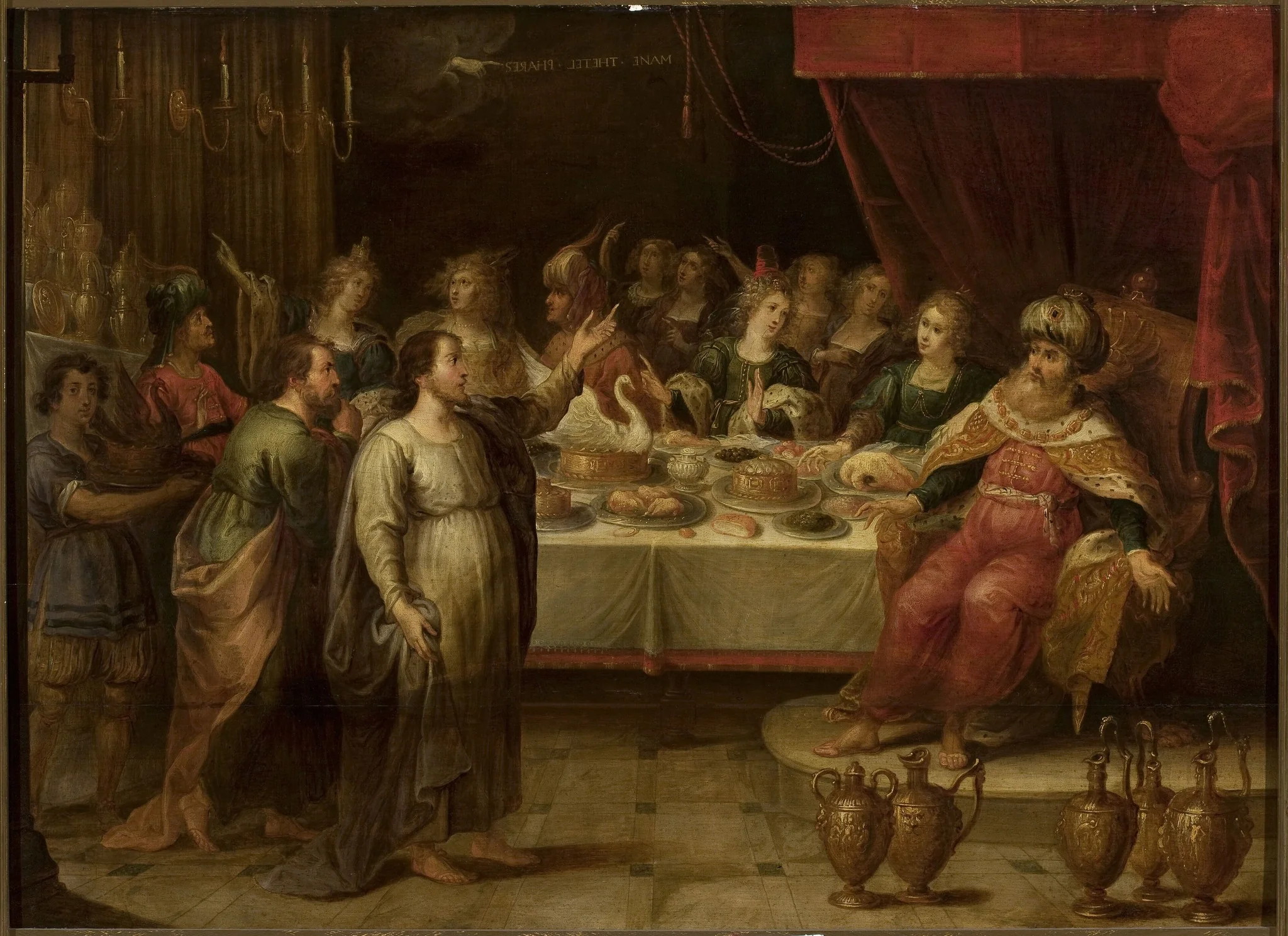 Belshazzar's feast (Daniel 5:1-31), detail