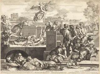 Aegros Curare, by Sébastien Bourdon, ink, 1668