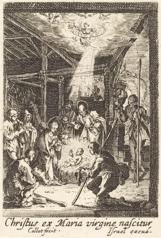 The Nativity, by Jacques Callot, ink, 1634