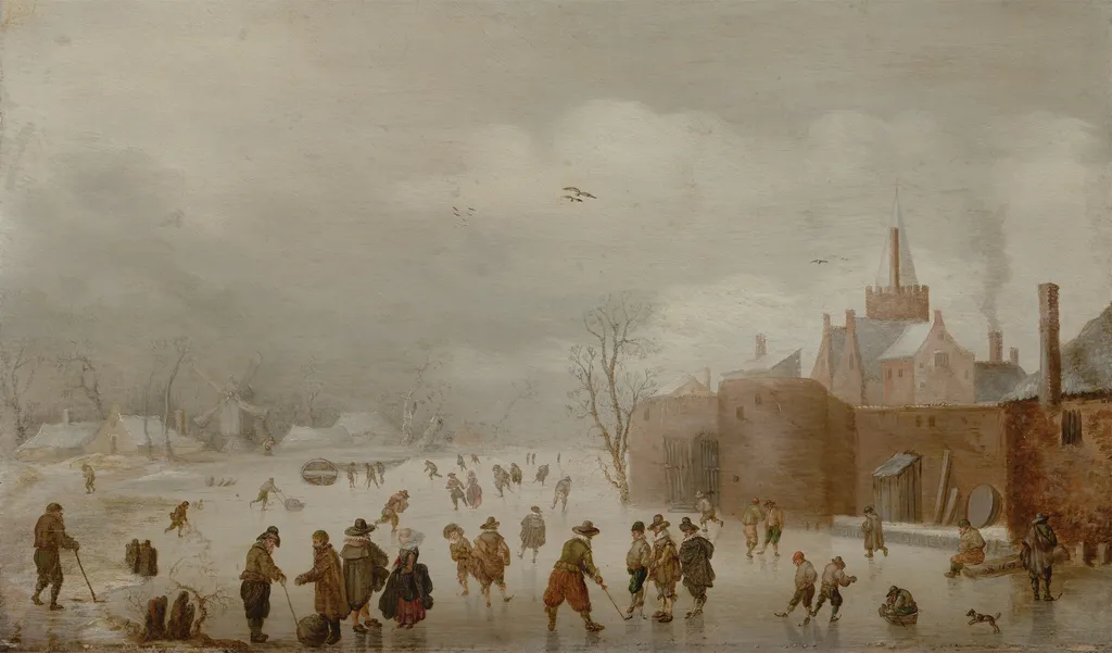 Winter Landscape, by Anthonie Verstraelen, oil, 1623
