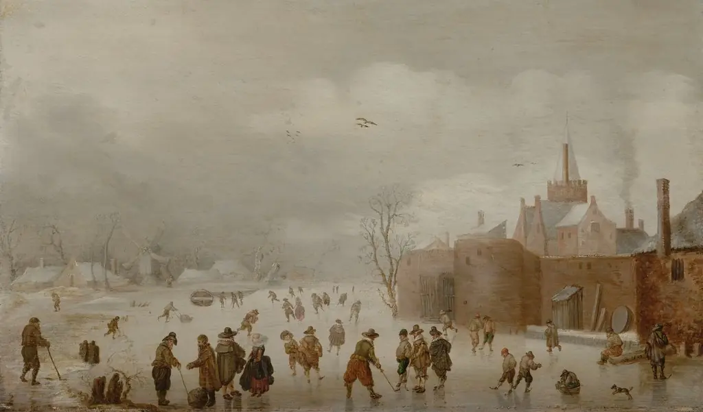 Winter Landscape, by Anthonie Verstraelen, oil, 1623