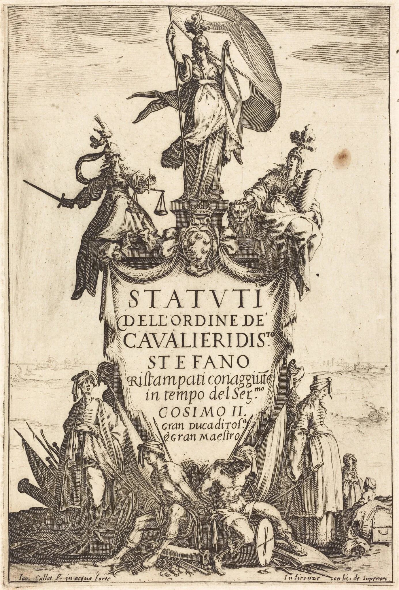 Frontispiece for the "Statutes of the Order of the Knights of Saint Stephen", detail