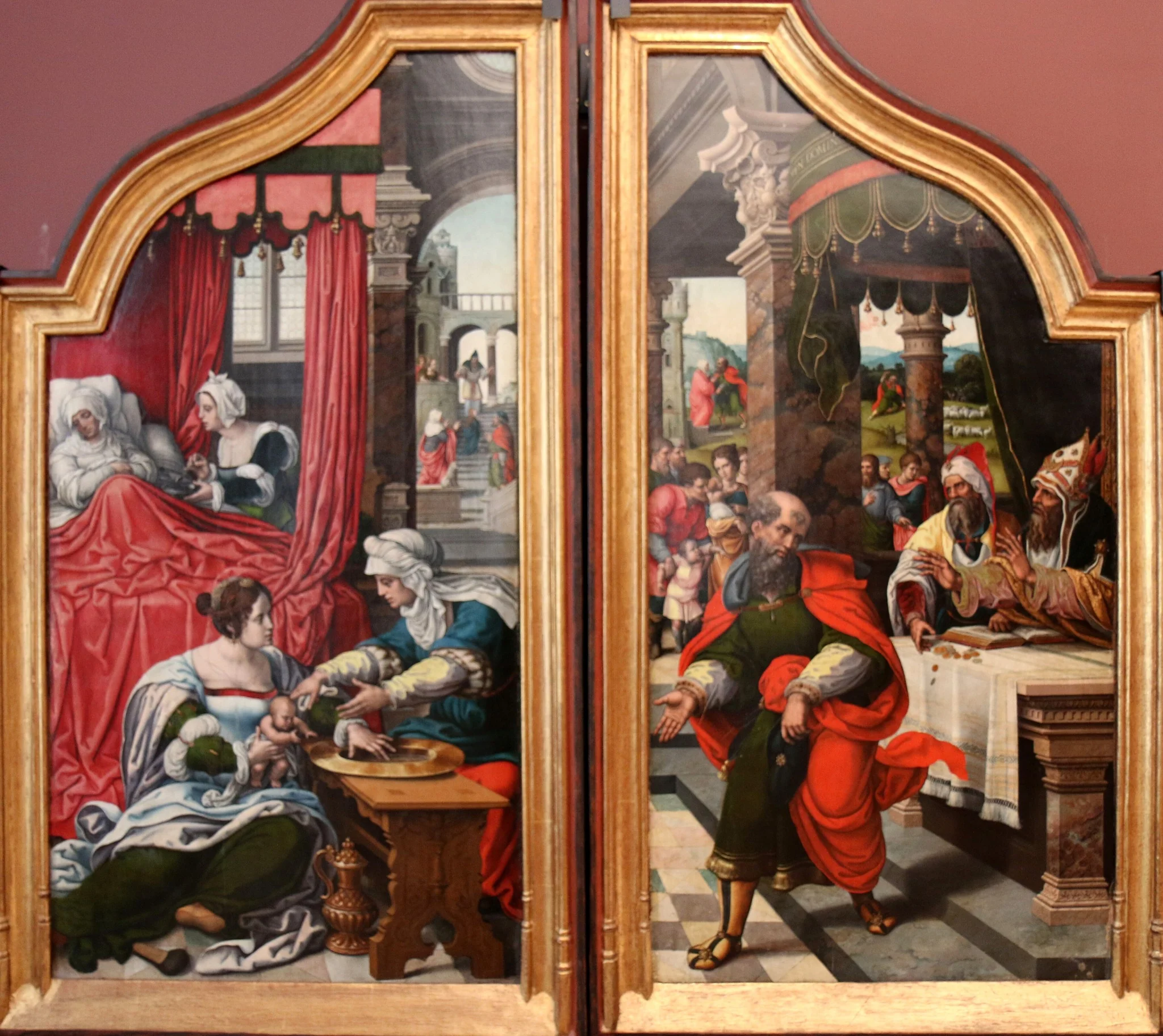 Scènes de la vie de sainte Anne, detail