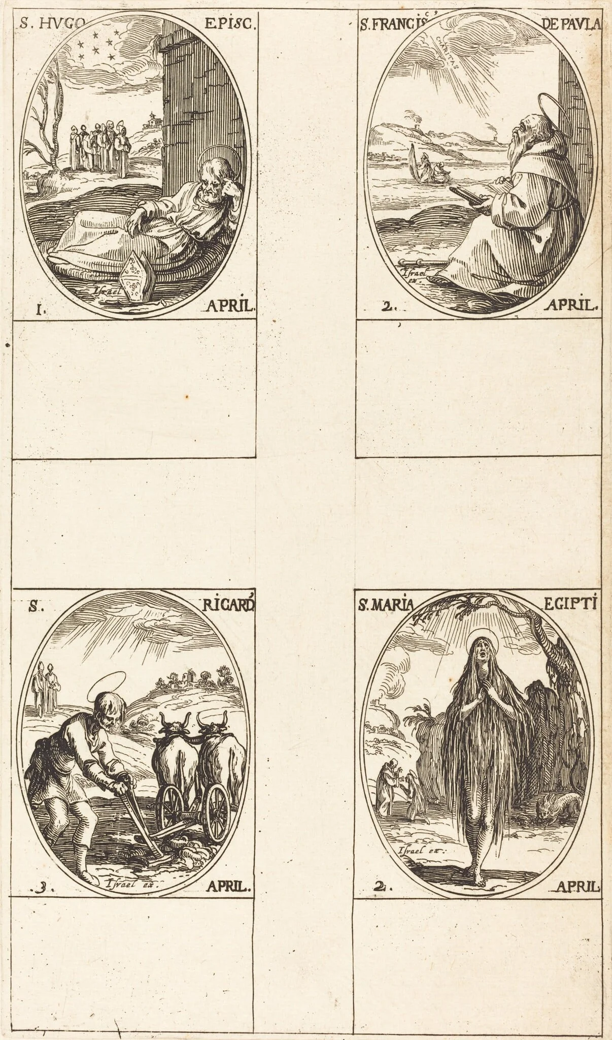 St. Hugo; St. Francis of Paula; St. Mary of Egypt; St. Richard, detail