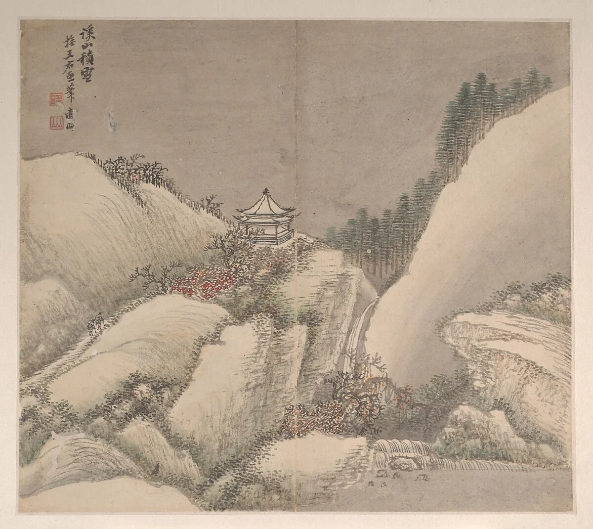 清 曹澗 倣名家山水 冊|Landscapes in the Styles of Various Artists, detail