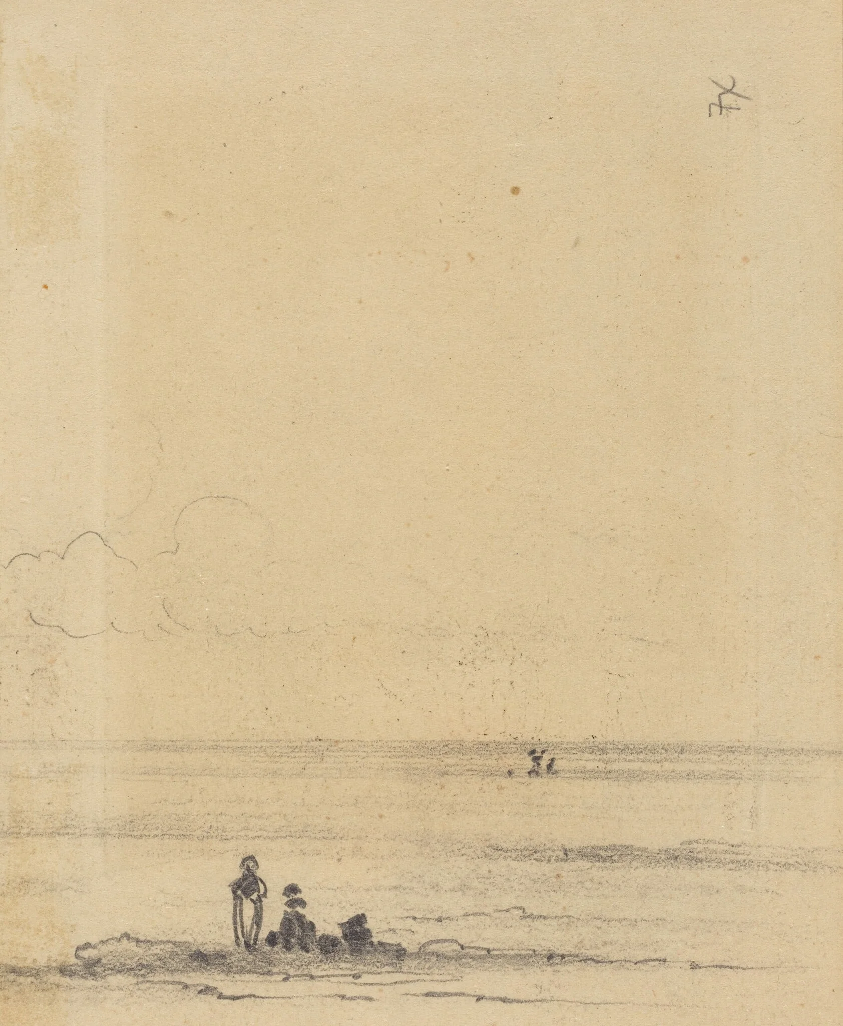 Figures on a Shore [verso], detail