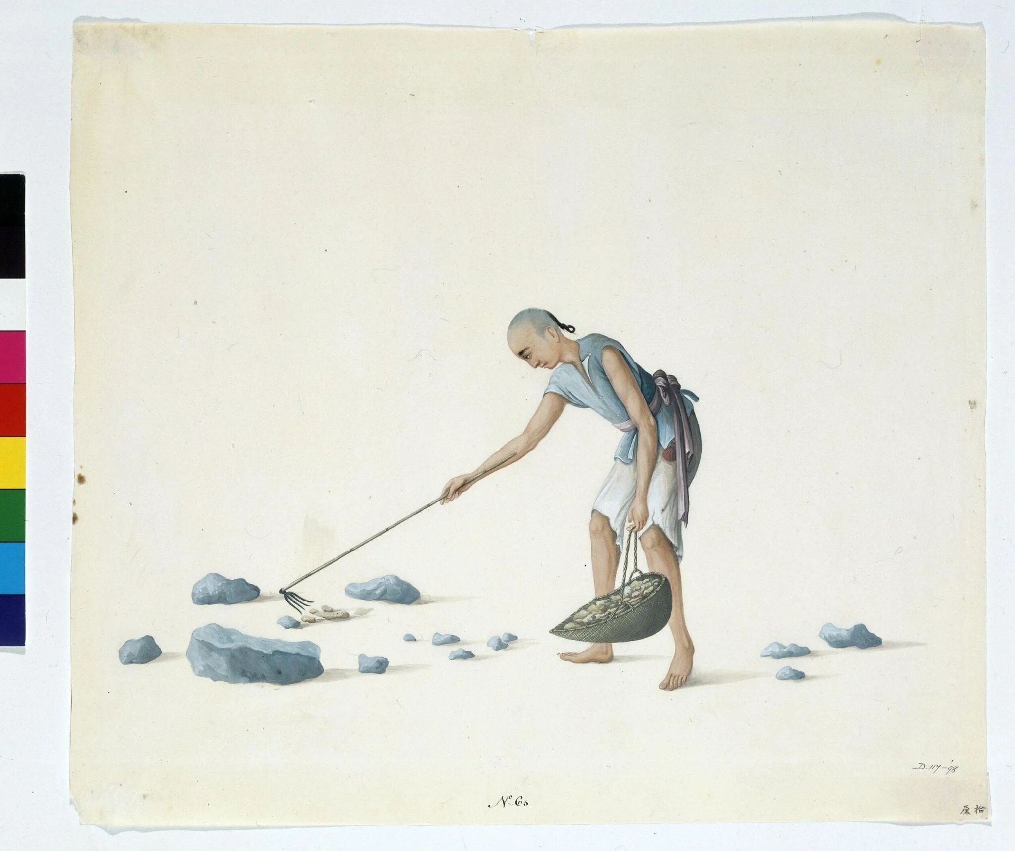 Man Collecting Dung, detail
