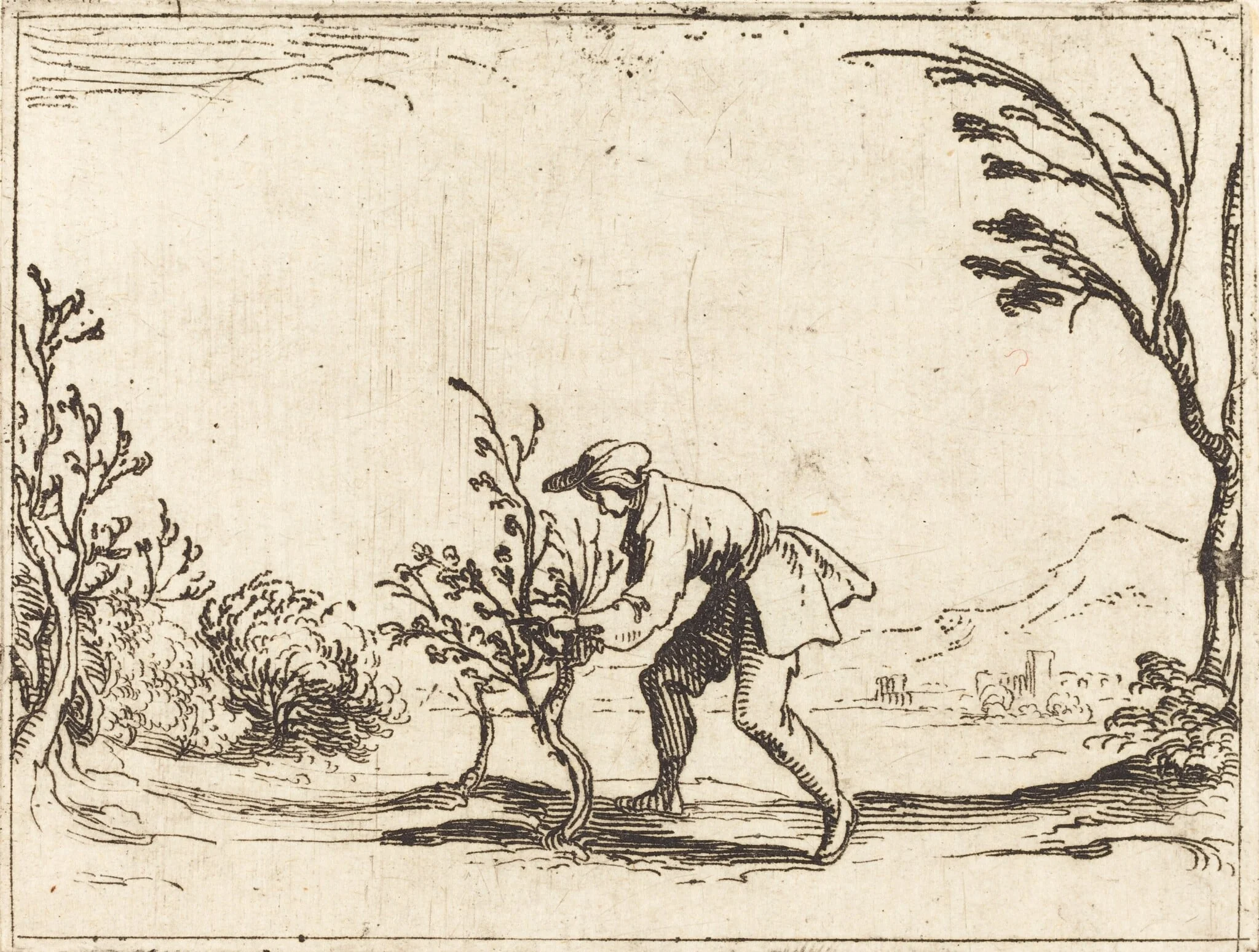 Man Cutting a Balm-Tree, detail