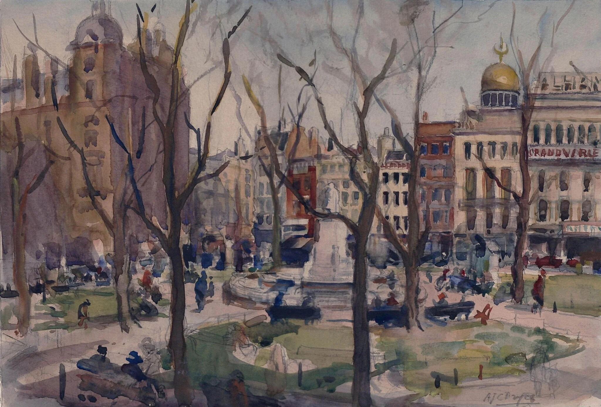 Leicester Square, detail