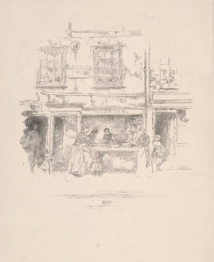 Maunder's Fish Shop, Chelsea, detail
