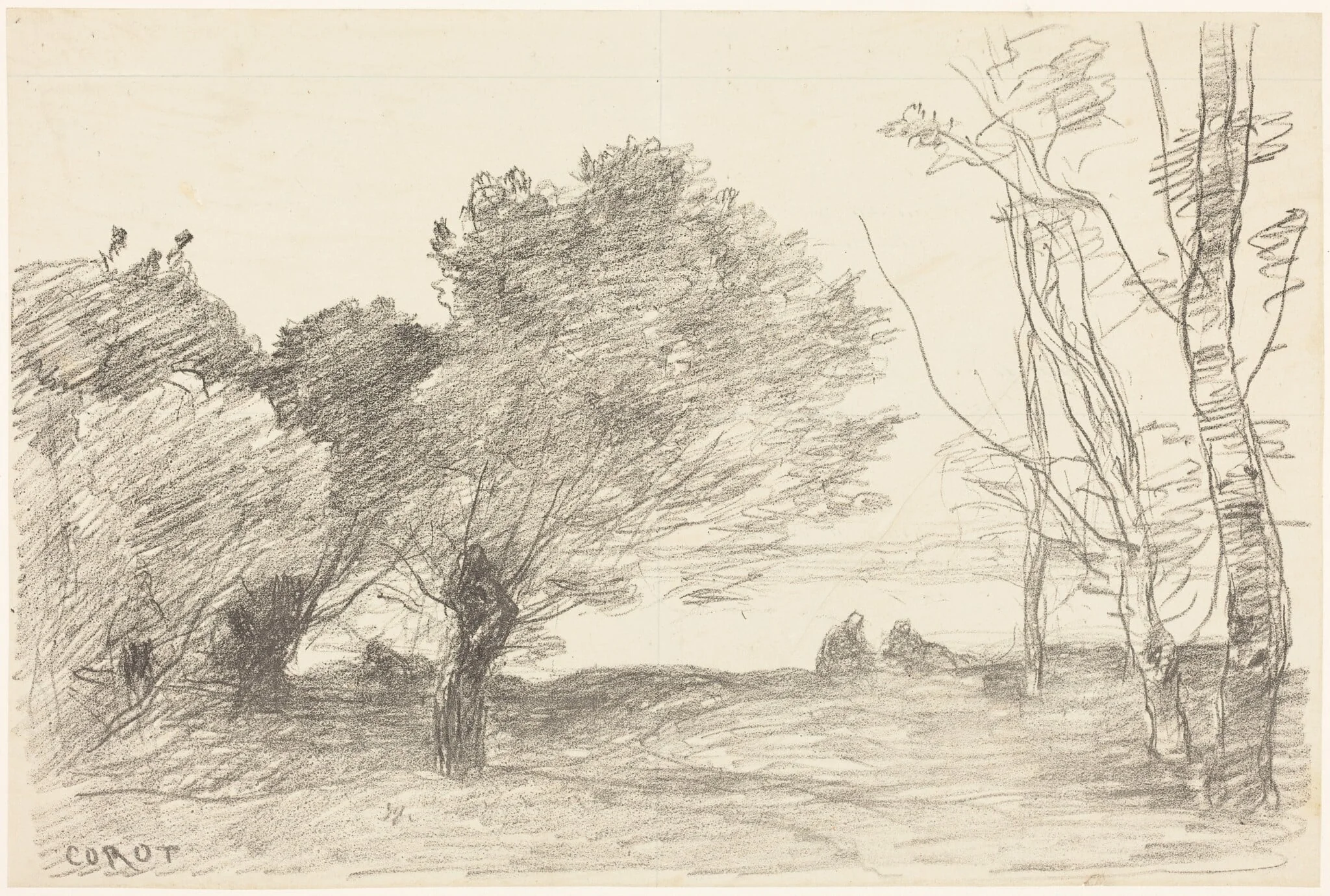 Willows and White Poplars (Saules et peupliers blancs), detail