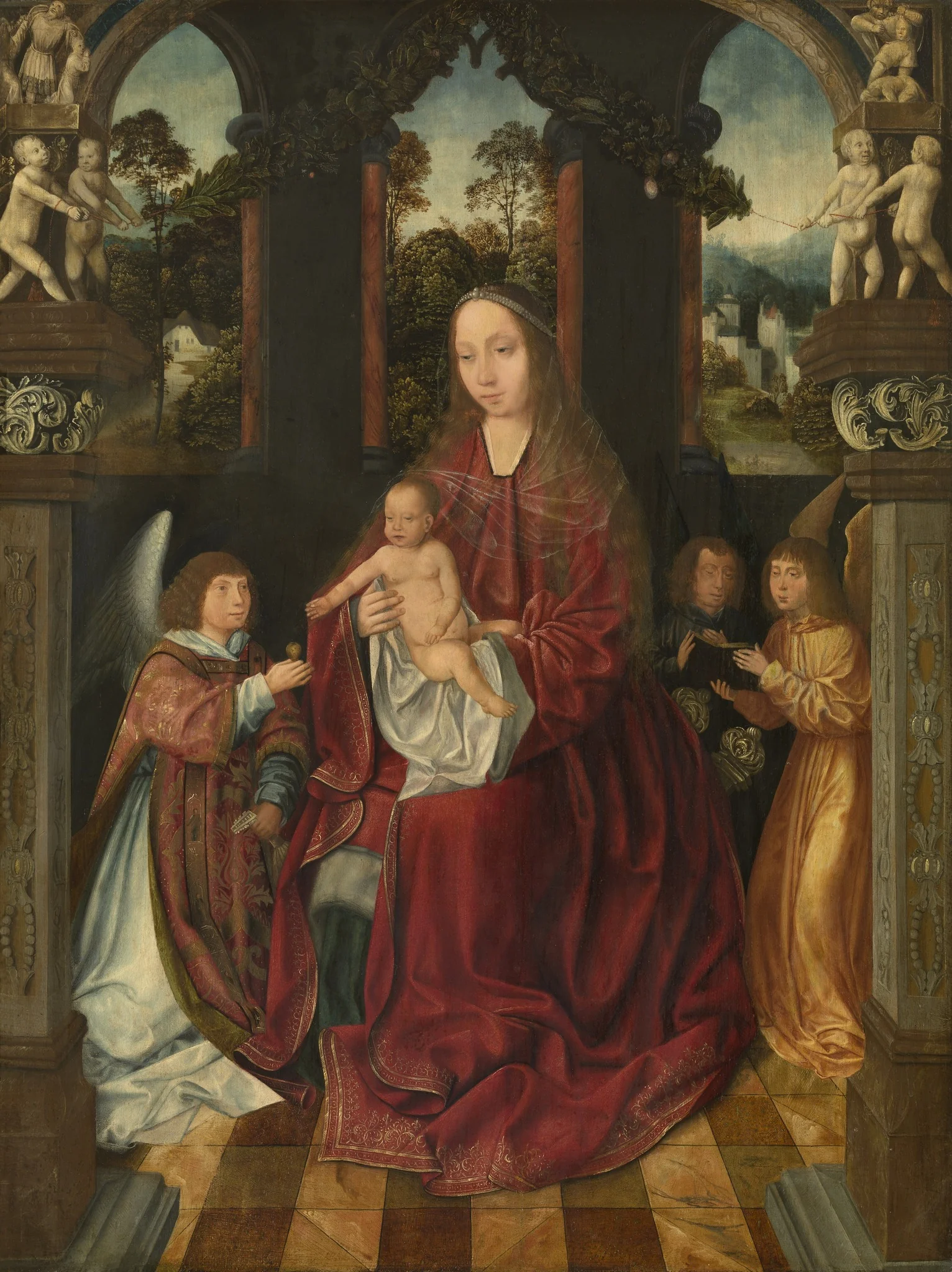 Madonna with Angels, detail