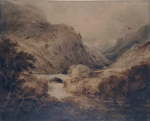 Pont-aber-Glaslyn, by John Sell Cotman, watercolor, 1801